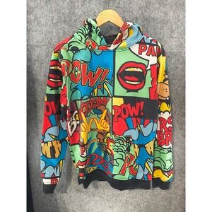 REASON‎ Comic Book Print Pullover Hoodie Men's Size M